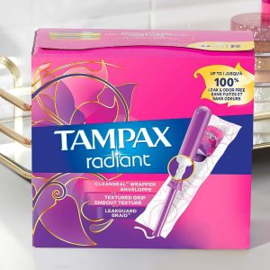 Tampax Pearl Plastic Tampons Multipack Light/Regular/Super Absorbency Unscented 50Count /Tampax Compak Applicator Tampons Super